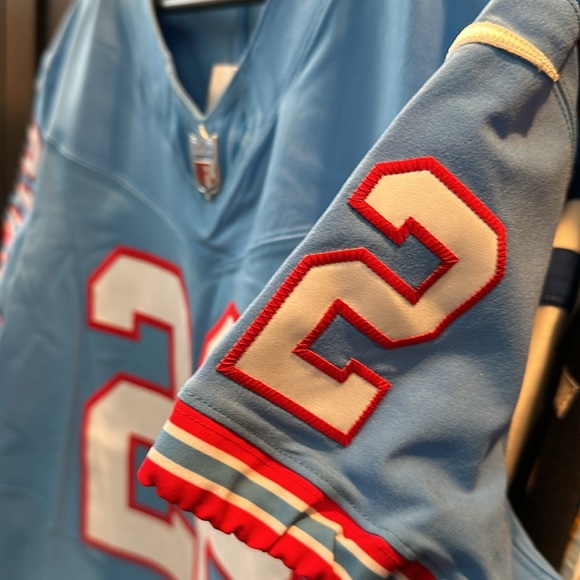Derrick Henry Tennessee Titans Nike Oilers Throwback Vapor F.U.S.E. Elite Jersey - Picture 5 of 10